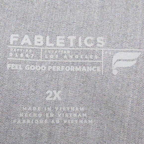 Fabletics Jogger Pants Womens Grey Drawstring Zip Pocket Size 2X - Picture 5 of 13